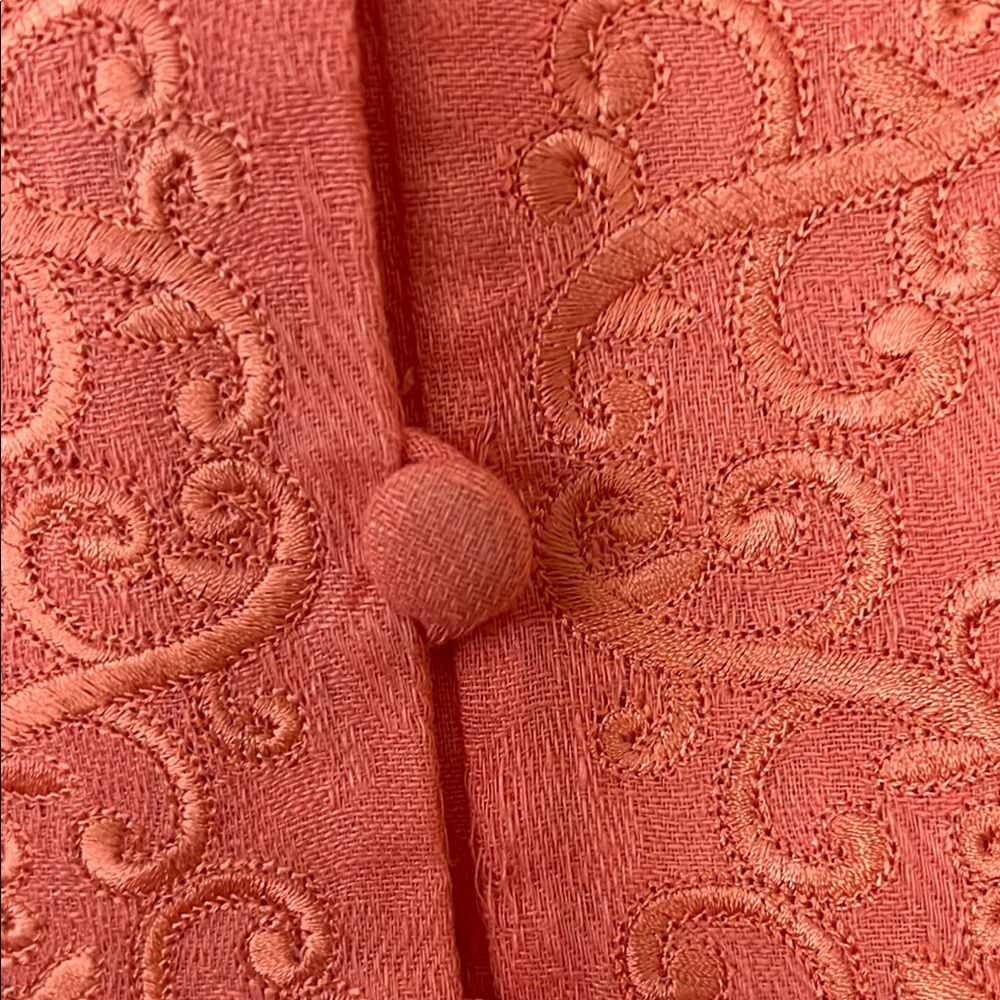 Coral colored 2 piece skirt and matching top. - Picture 5 of 8